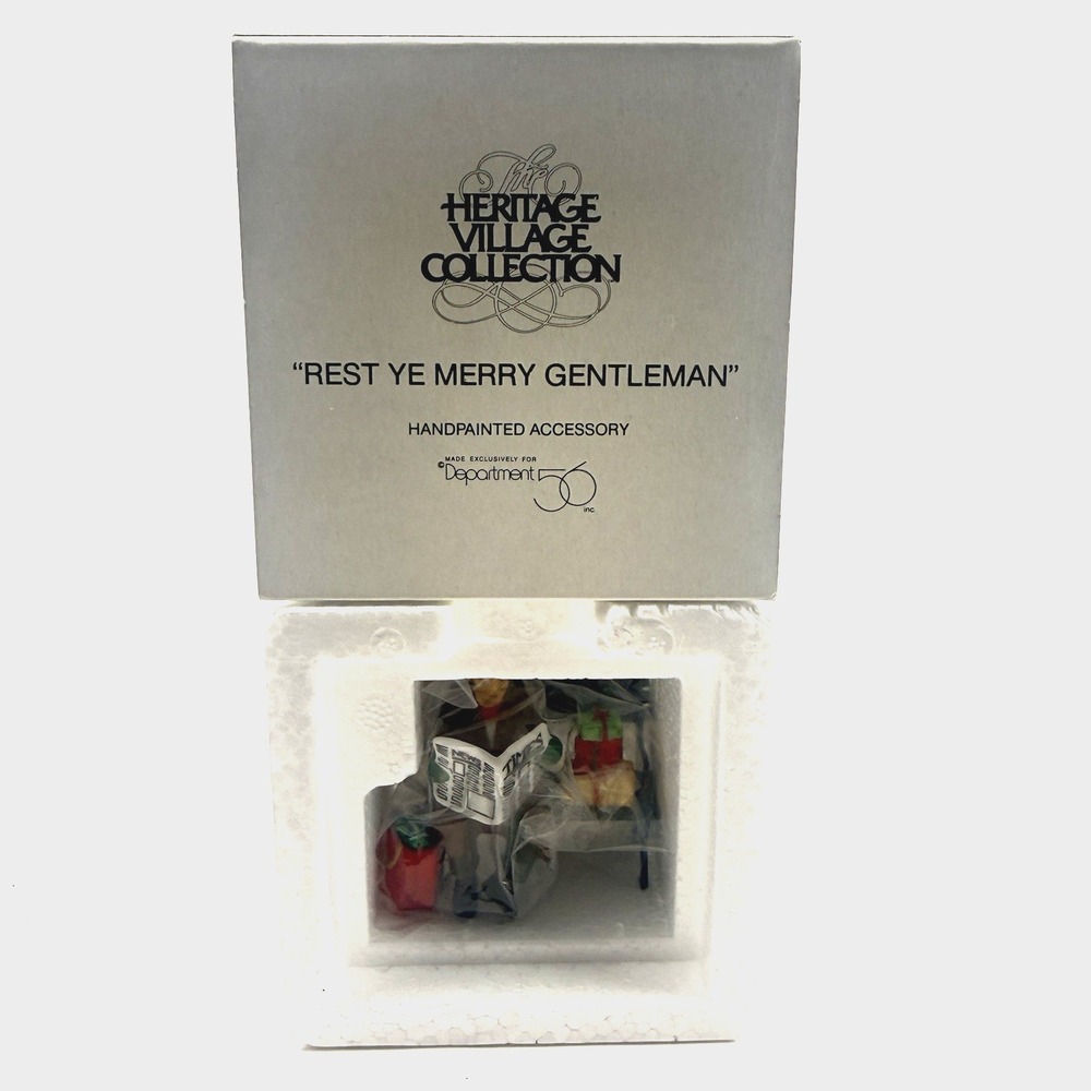 Department 56 Heritage Village Rest Ye Merry Gentleman #5540-9 Retired Newspaper